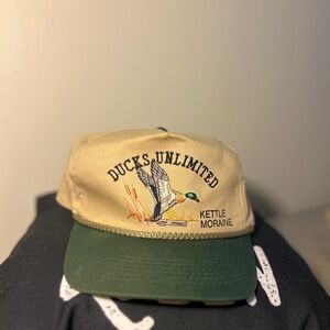 Vintage Ducks Unlimited Kettle Moraine Tan and Green Hat